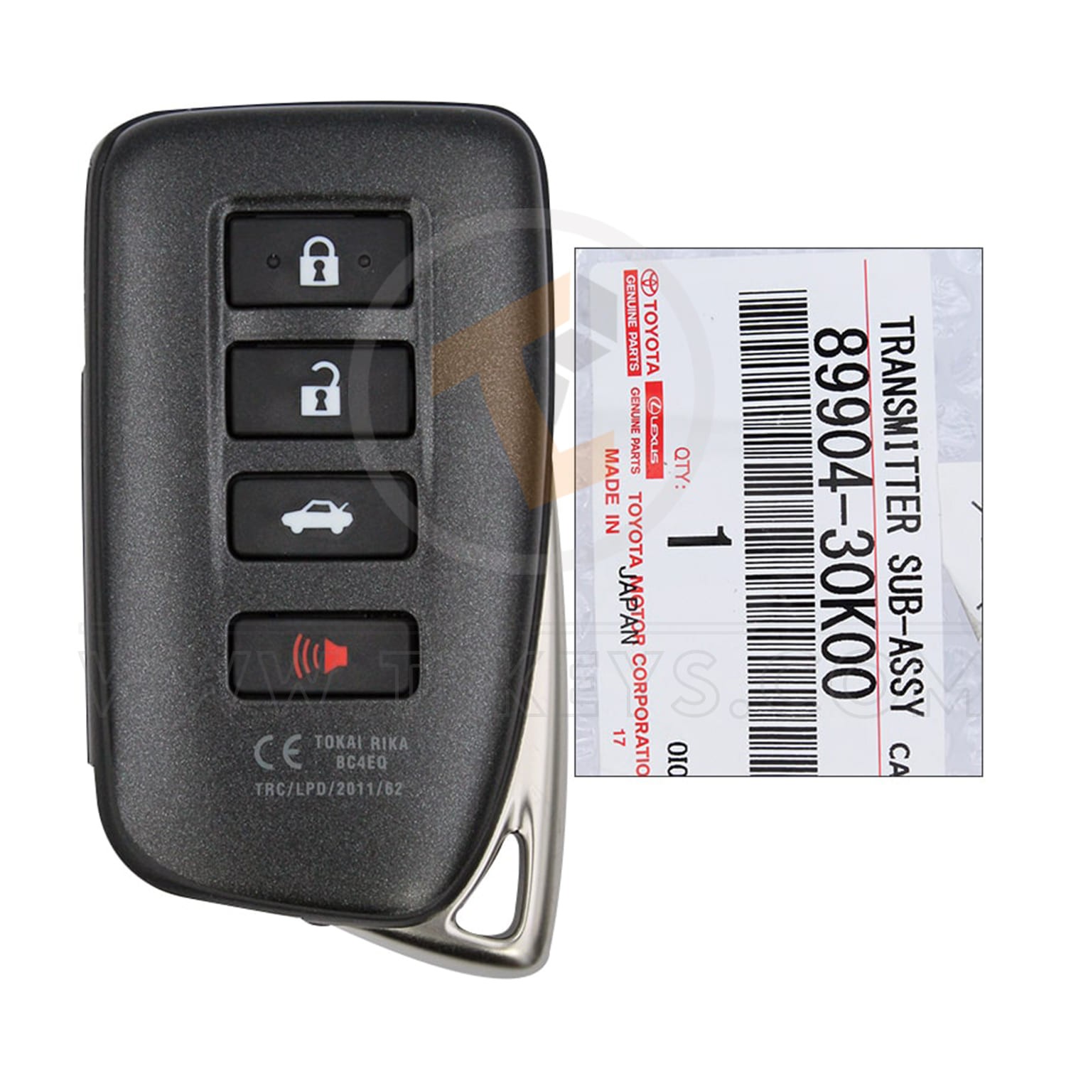 Genuine Lexus GS Smart Proximity 2016 P/N: 89904-30K00 433MHz Remote Type Smart Proximity